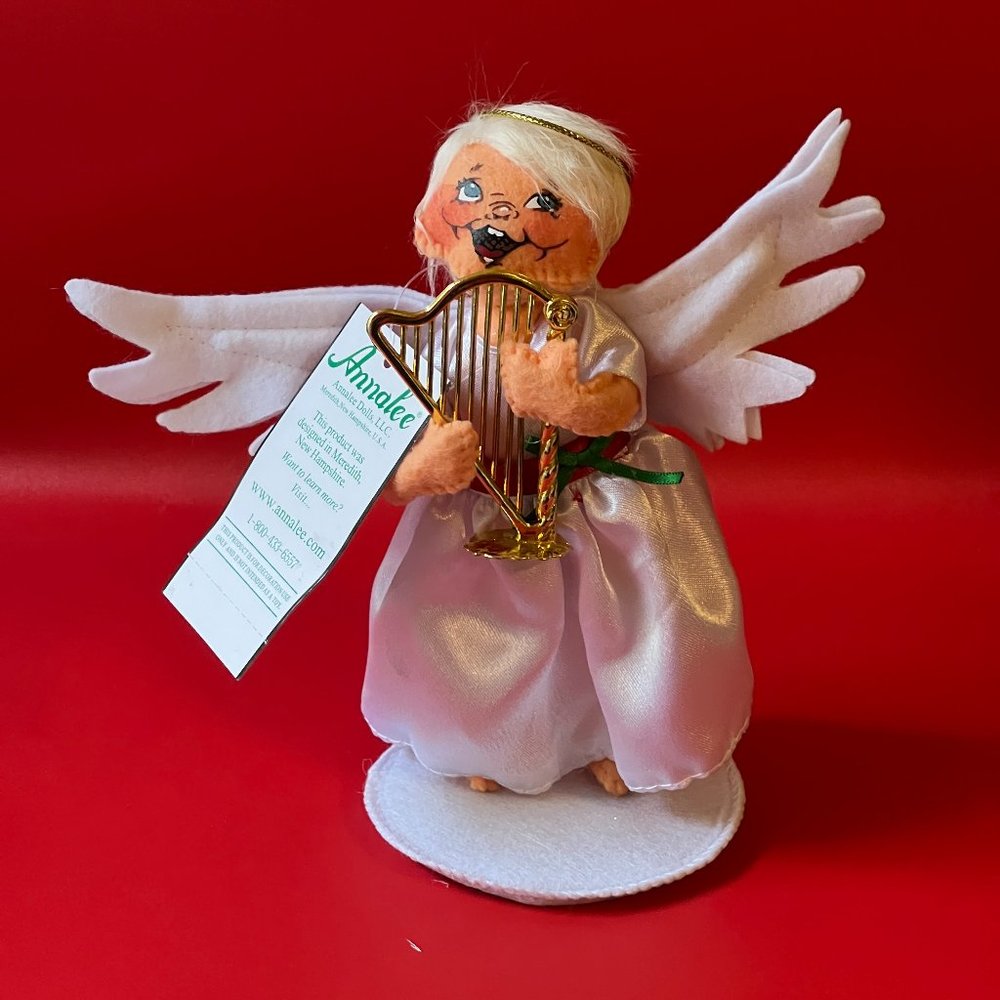 Annalee Christmas Angel Kid with Harp - 6" New with Tags